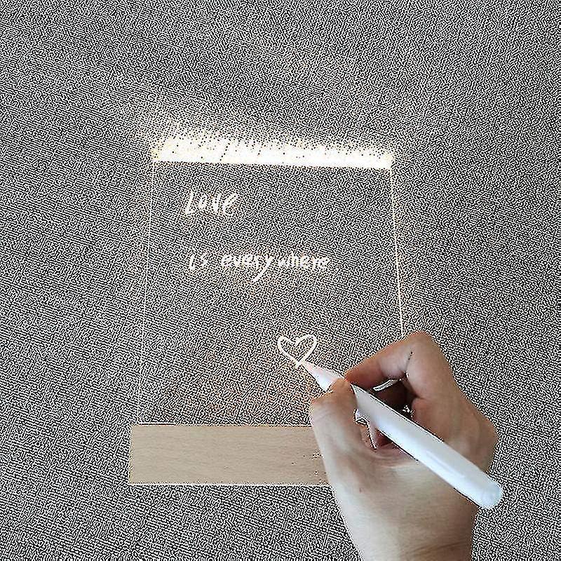 Led Acrylic Diy Message Night Light Desktop Luminous Memo Note Board