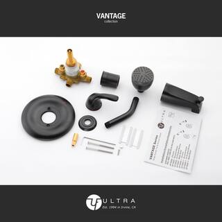 Ultra Faucets Vantage Single Handle 1-Spray Tub and Shower Faucet 1.8 GPM with Pressure Balance in. Oil Rubbed Bronze (Valve Included) UF78505R