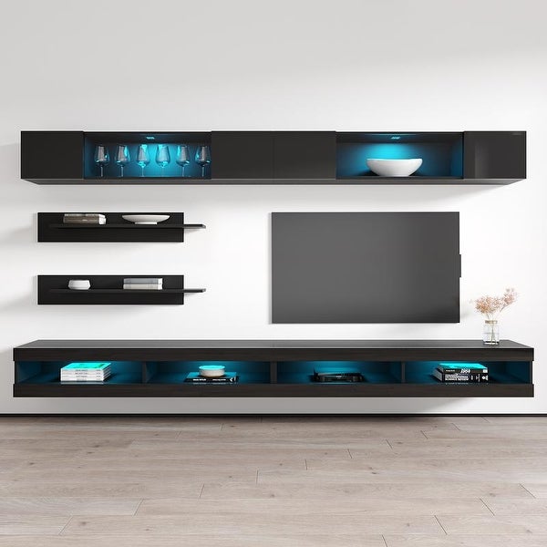 Fly I3 34TV Wall Mounted Floating Modern Entertainment Center