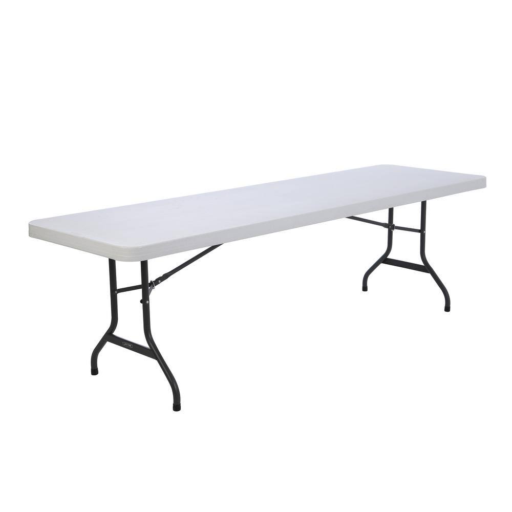 Lifetime 8 ft. White Granite Plastic Folding Table (Commercial) 22980