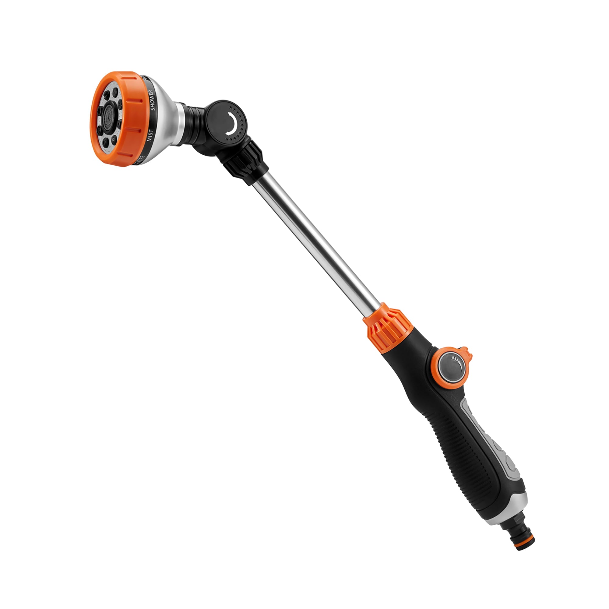 Sunisery Garden Adjustable Watering Wand，180 Degrees Rotating Head 10 Patterns Telescopic Long Hose Nozzle Sprayer