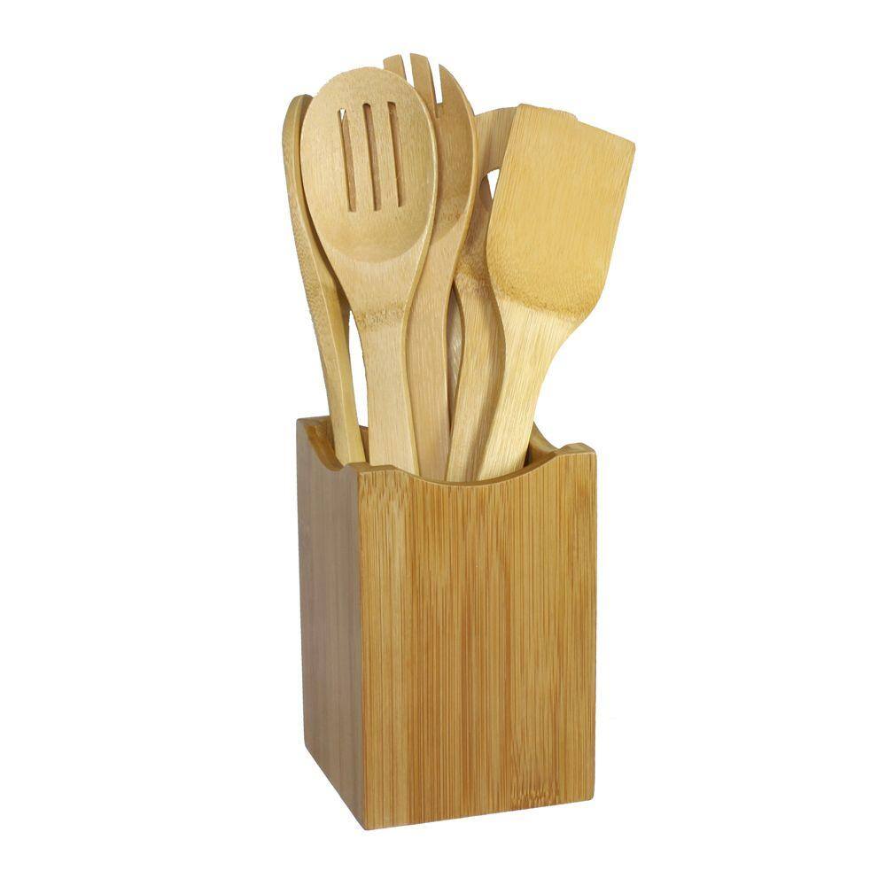 Oceanstar Bamboo Cooking Utensil Set (7-Piece) KT1279