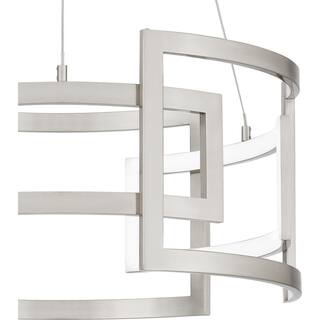 Hampton Bay Tercero 23-Watt Brushed Nickel Integrated LED Pendant HD6246A1