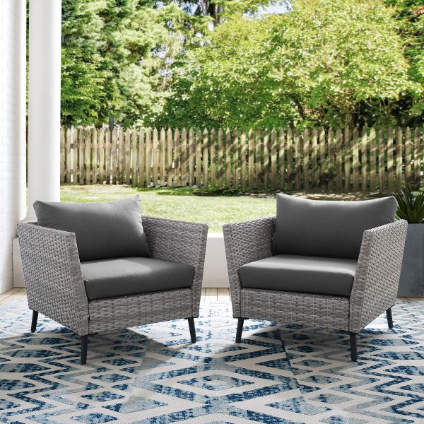 Richland 2Pc Outdoor Wicker Armchair Set