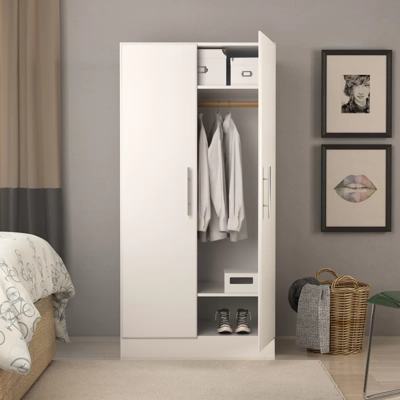 Prepac Elite 2 Door Wardrobe Cabinet， 32