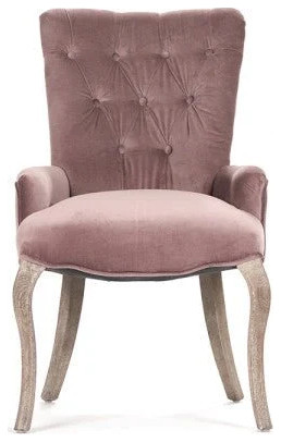 Chiara Tufted Chair Velvet Limed Grey Oak   Farmhouse   Dining Chairs   by Rustic Home Furniture Deco  Houzz