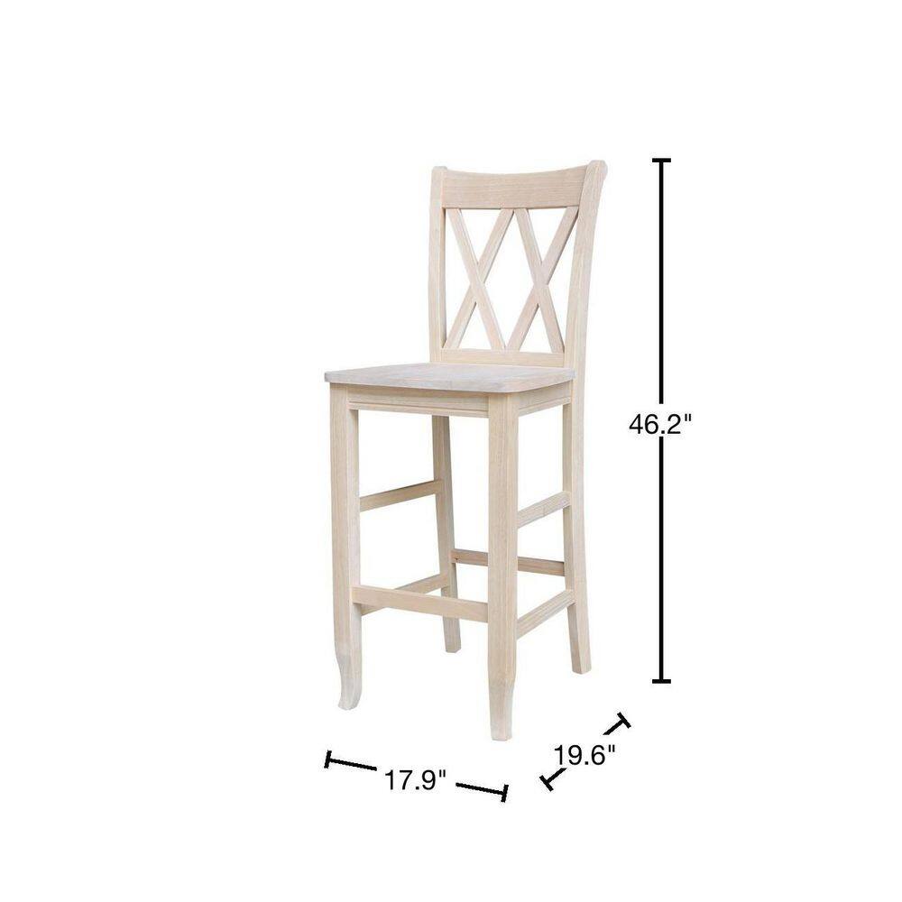 International Concepts 46 in. Double X-Back Stool S-203