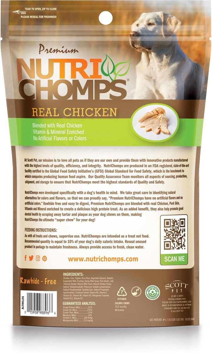 Nutri Chomps Mini Chicken Flavor Twist Dog Treats