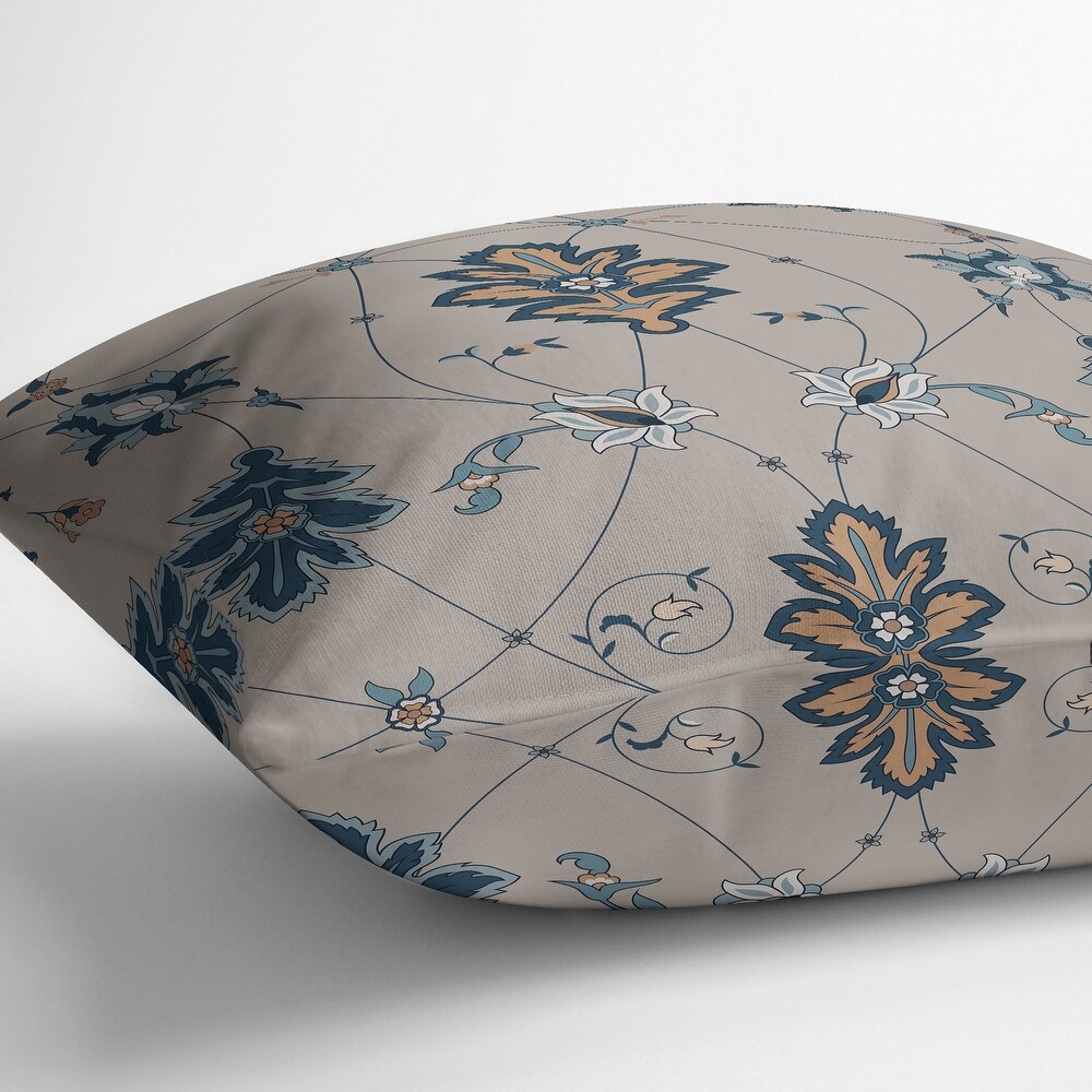 BABYLON BLUE   GREY Outdoor Pillow By Marina Gutierrez