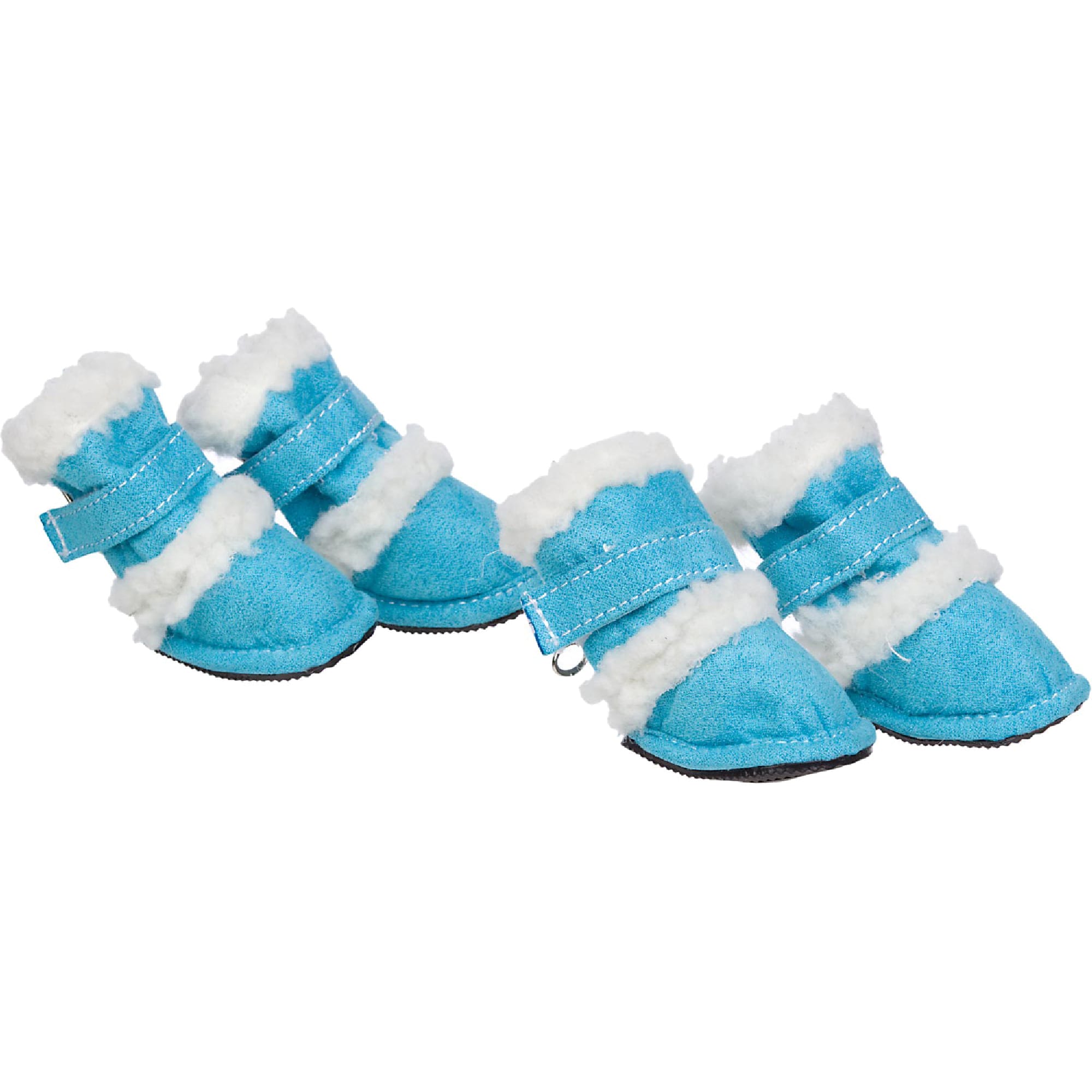 Pet Life Blue Shearling Paw Wear for Dogs， X-Small