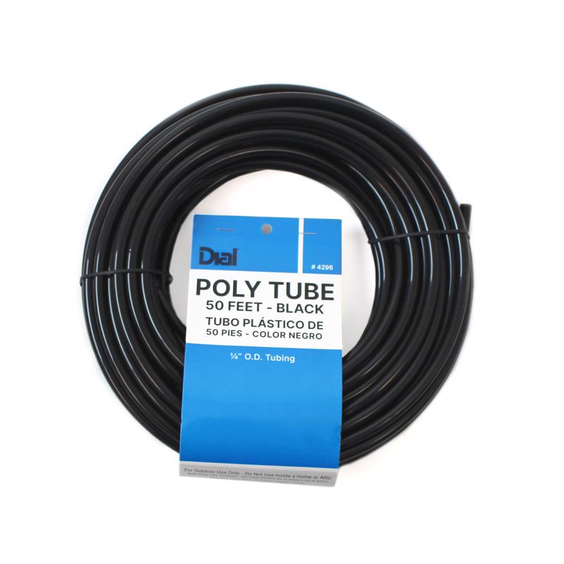 TUBE BLK PLSTC 1/4