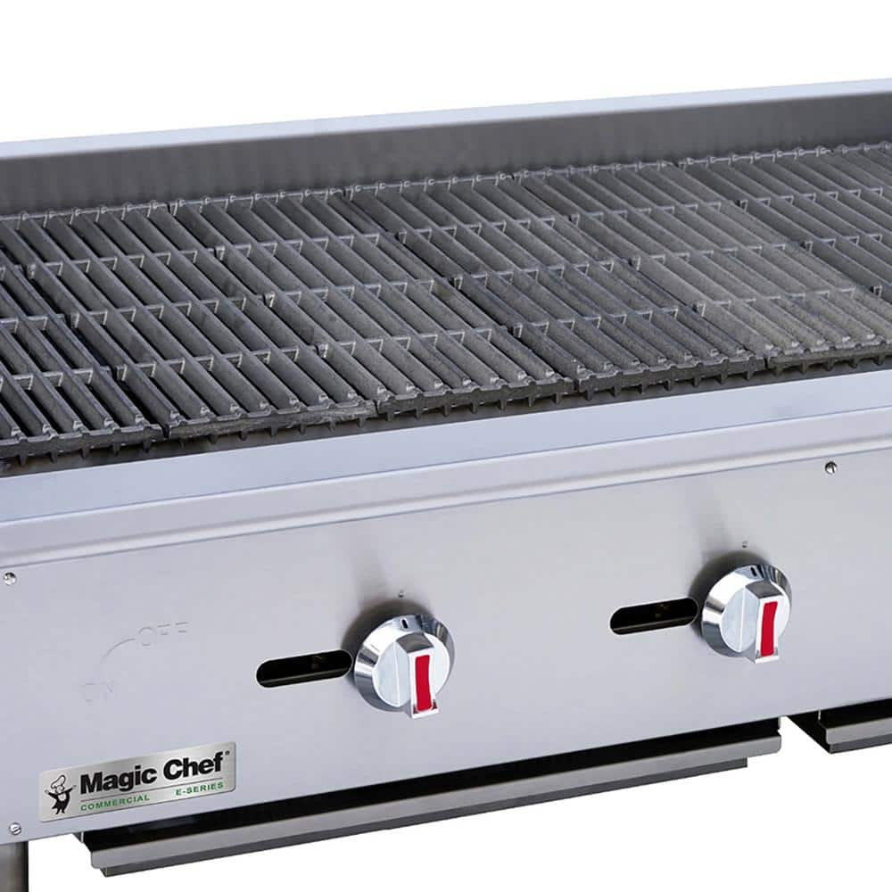 Magic Chef 48 in. Commercial Countertop Radiant Char broiler in Stainless Steel M48CB