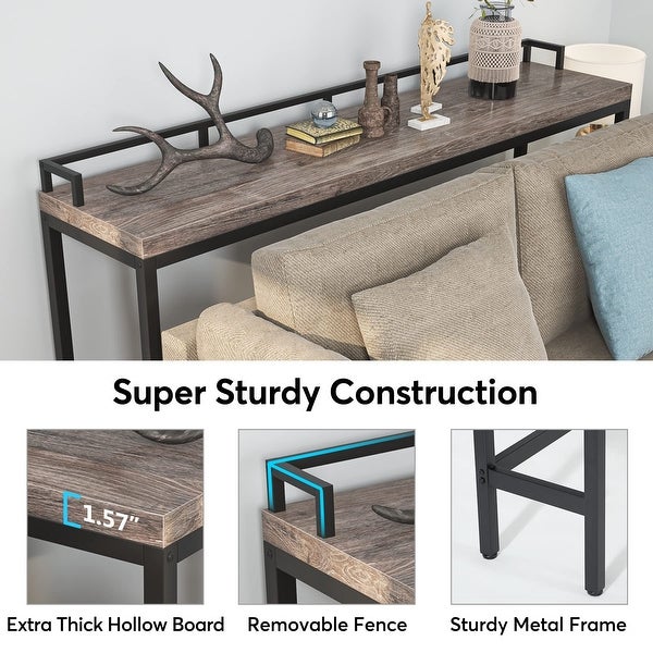 70.9 inch Long Console Table Behind Sofa Couch Narrow Entryway Table