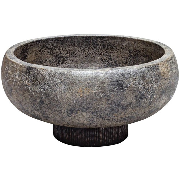 Wide Black Terracotta Modern Decorative Bowl