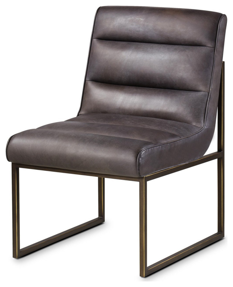 Paul Dining Side Chair Saddle Brown   Contemporary   Dining Chairs   by V.S.D Furniture  Houzz