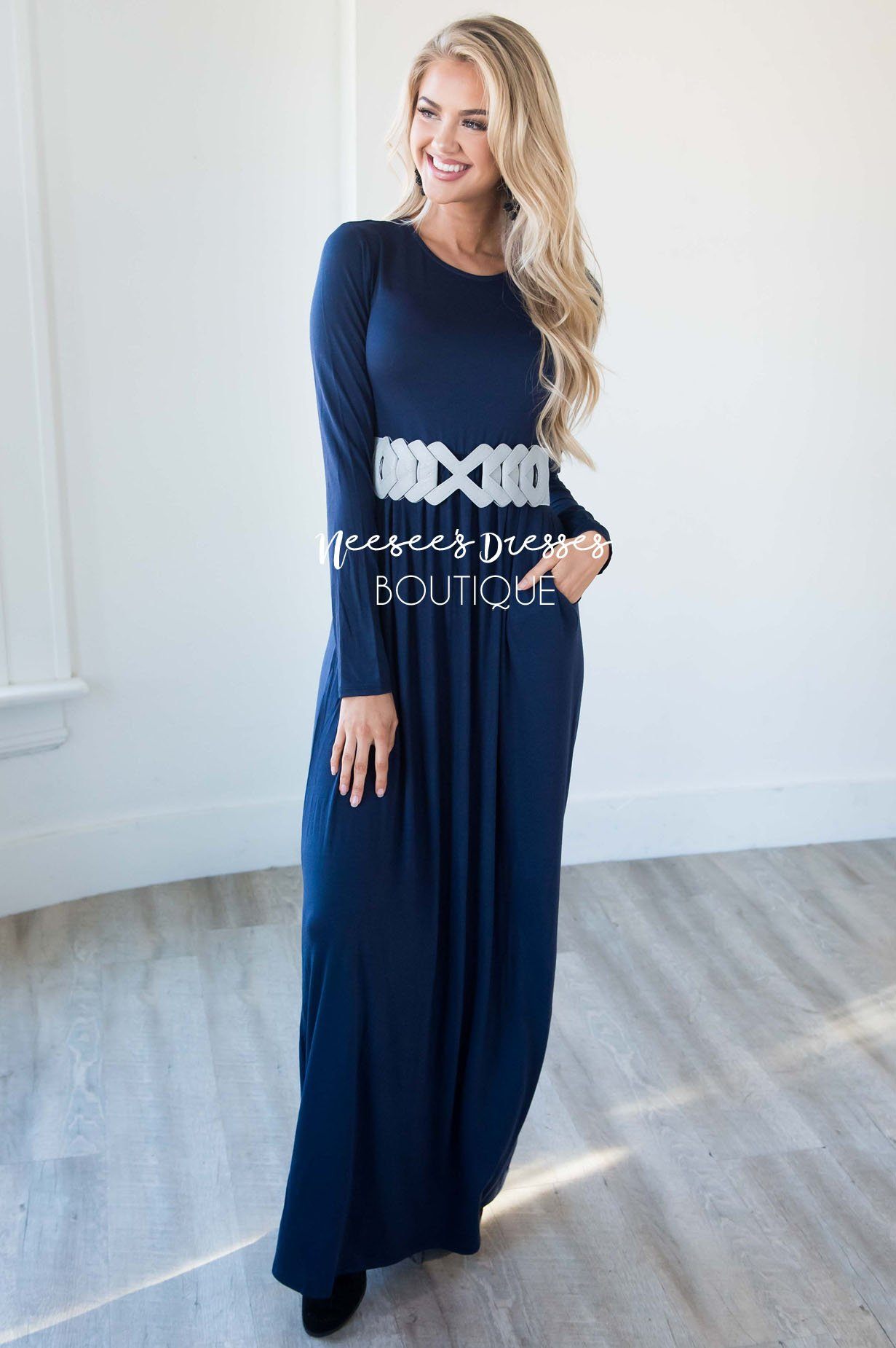 The Aline Long Sleeve Maxi Dress