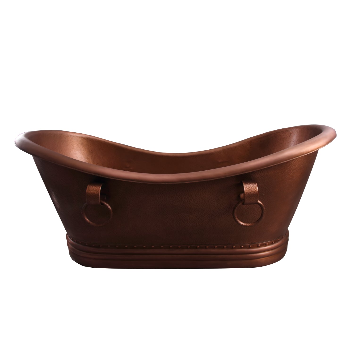 Bolero 72″ Copper Double Slipper Tub on Base