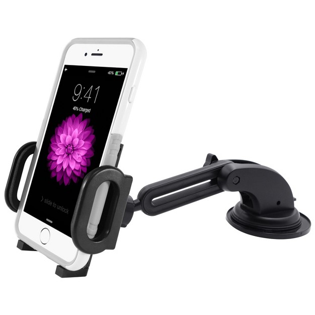 Macally Dashboard And Windshield Suction Cup Phone Mount Holder With Extendable Arm