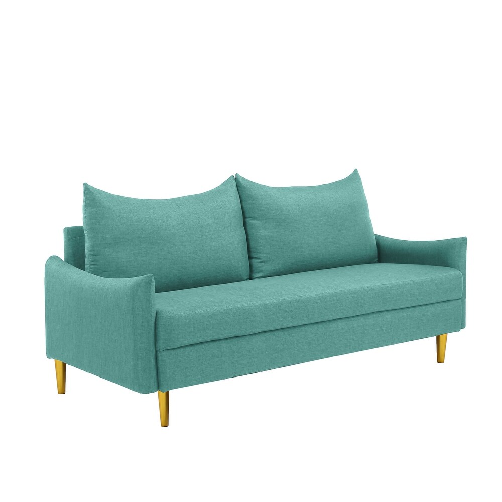 Straight Sleeper Loveseat Recessed Arms Sofa Bed