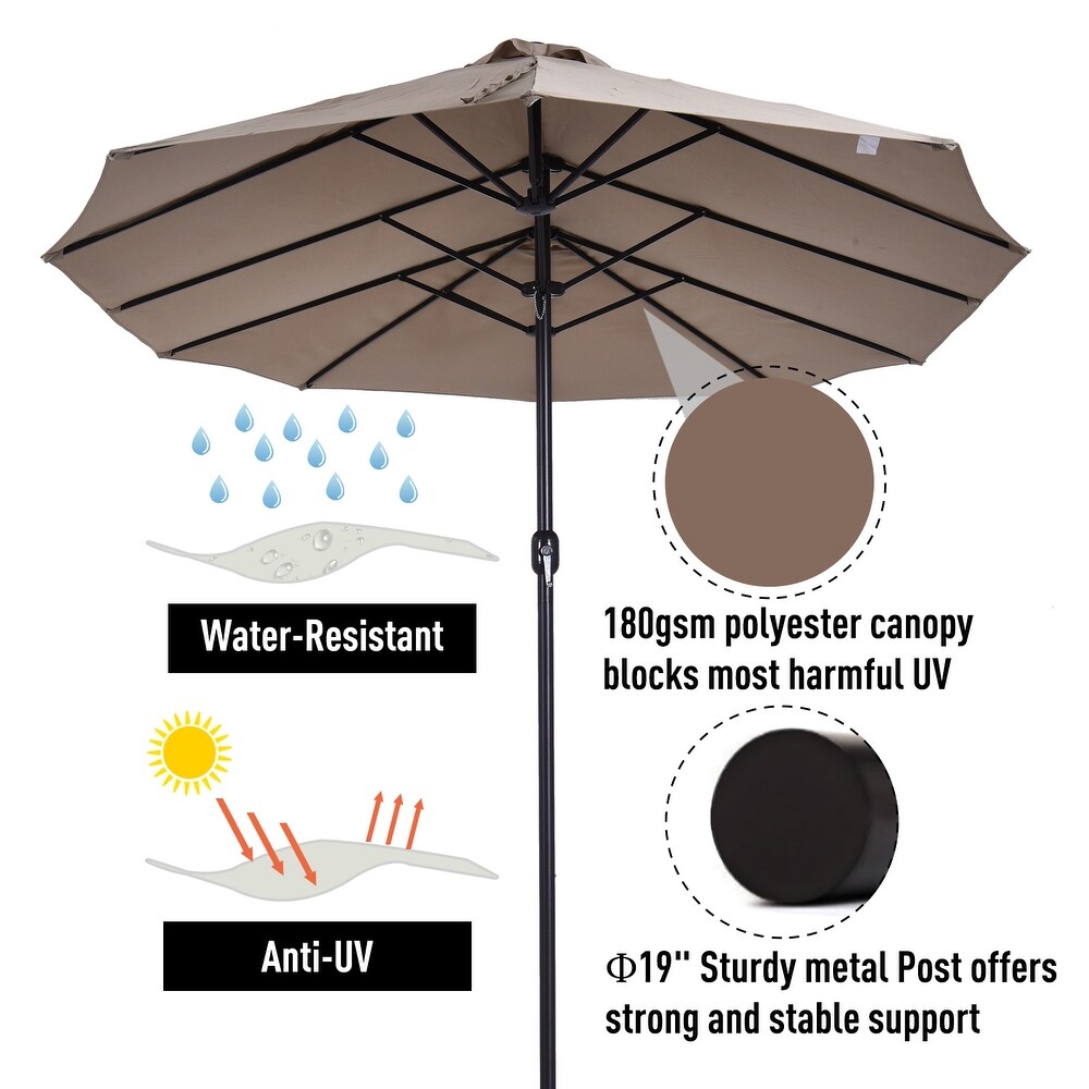 North Bend 15 foot Rectangular Market Umbrella by Havenside Home