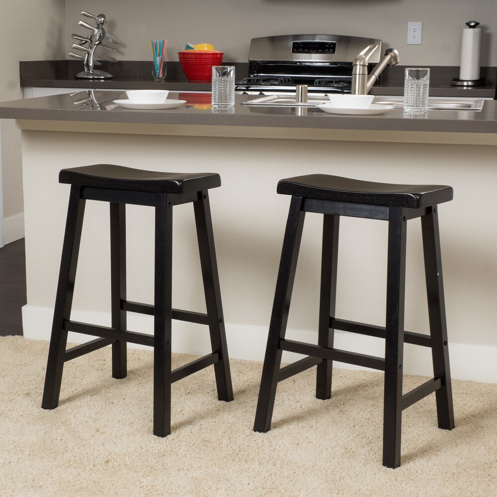 Pomeroy 29 inch Saddle Wood Barstool (Set of 2) by Christopher Knight Home