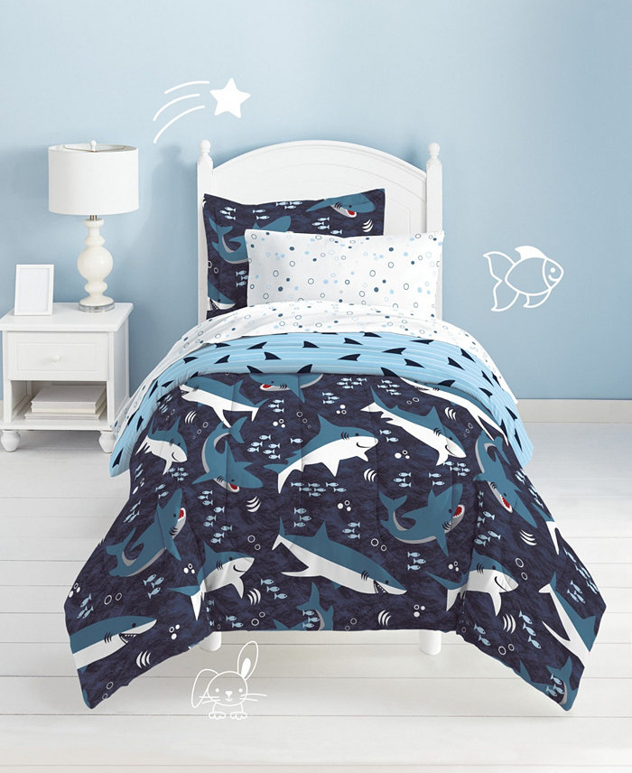 Macys Dream Factory Sharks 5-Piece Twin Comforter Set