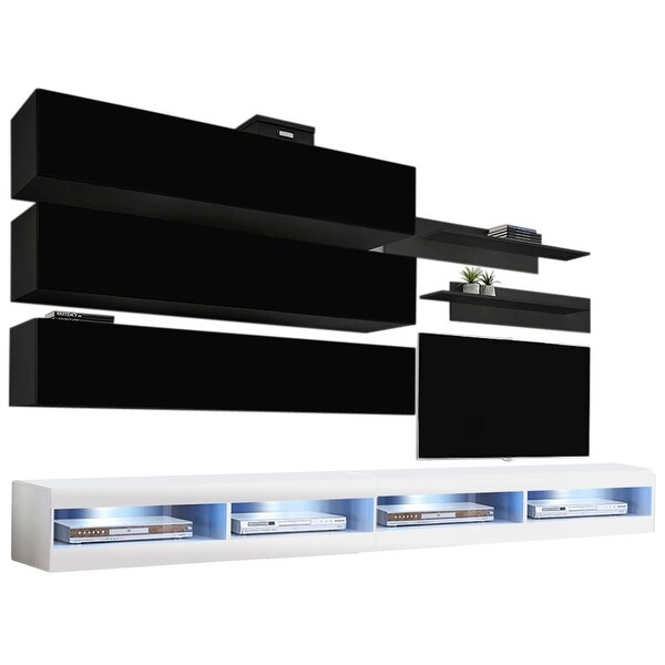 Fly J1 34TV Wall Mounted Floating Modern Entertainment Center