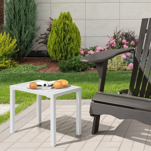 VredHom Outdoor Aluminum Patio Side Table