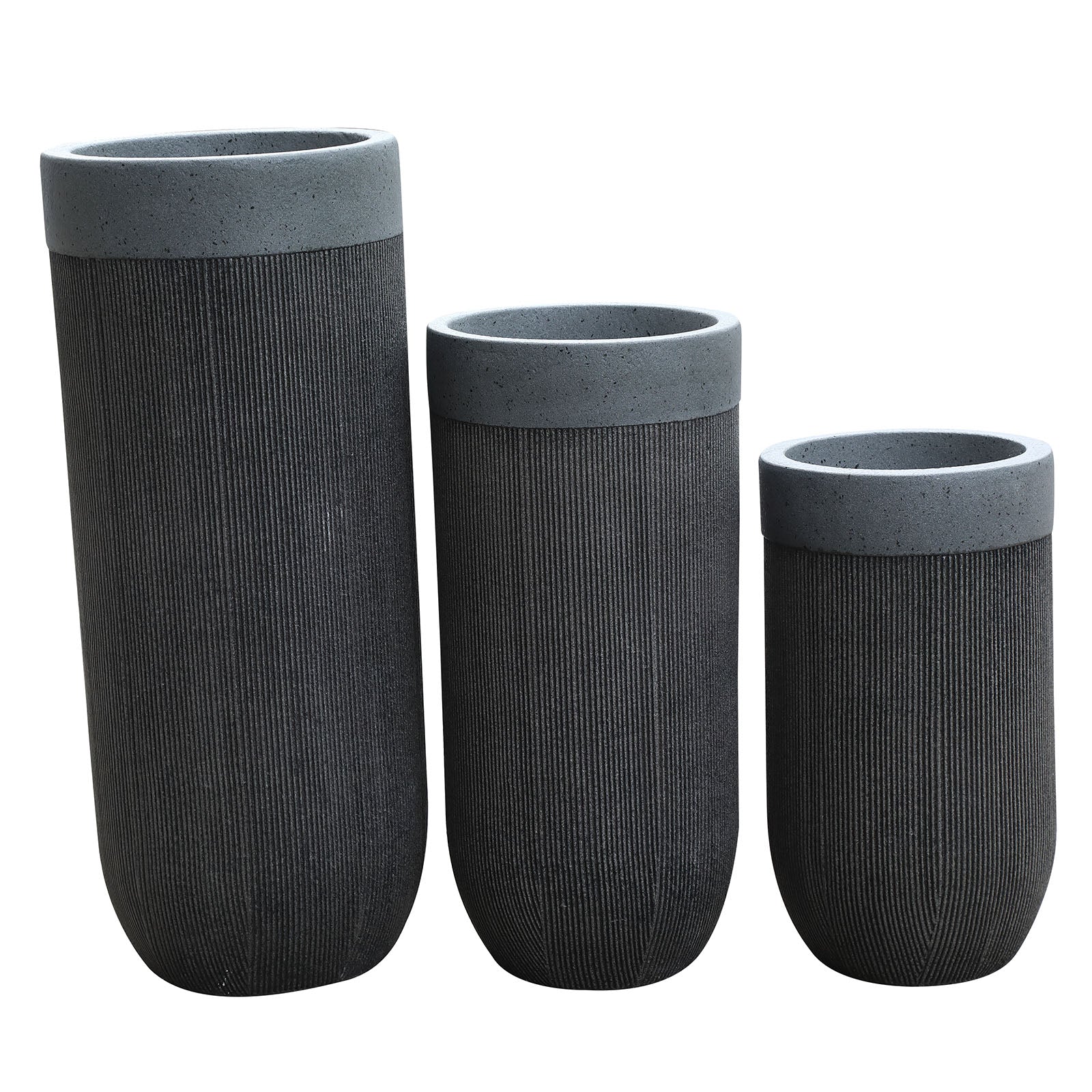 Set Of 3 Outdoor/Indoor Fiberglass Concrete Planter Box Xk-5014A+B+C