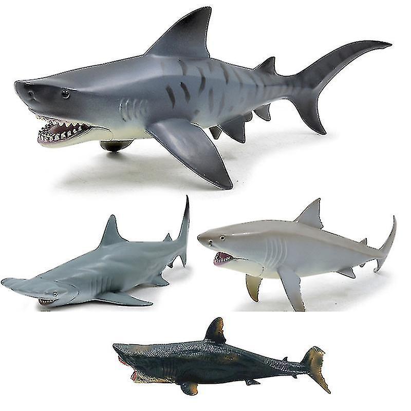 Megalodon Tiger Shark Great White Shark Marine Animal Doll Collection Toy Gift Shark Decoration Mode