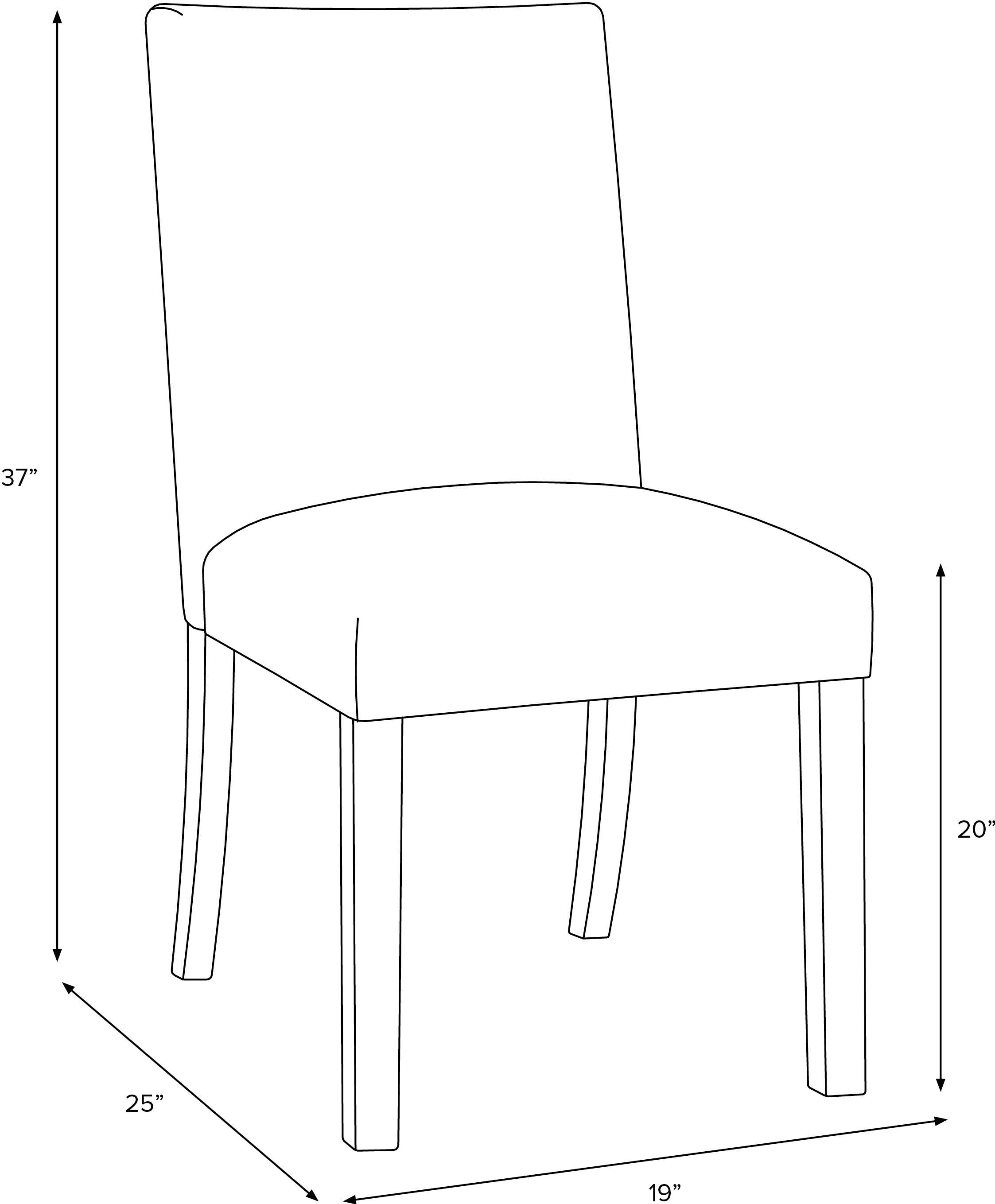 Drew Navy Woodland Dining Chair - Skyline Furniture