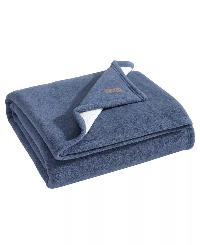 Eddie Bauer Peak Solid Fleece Reversible Throw