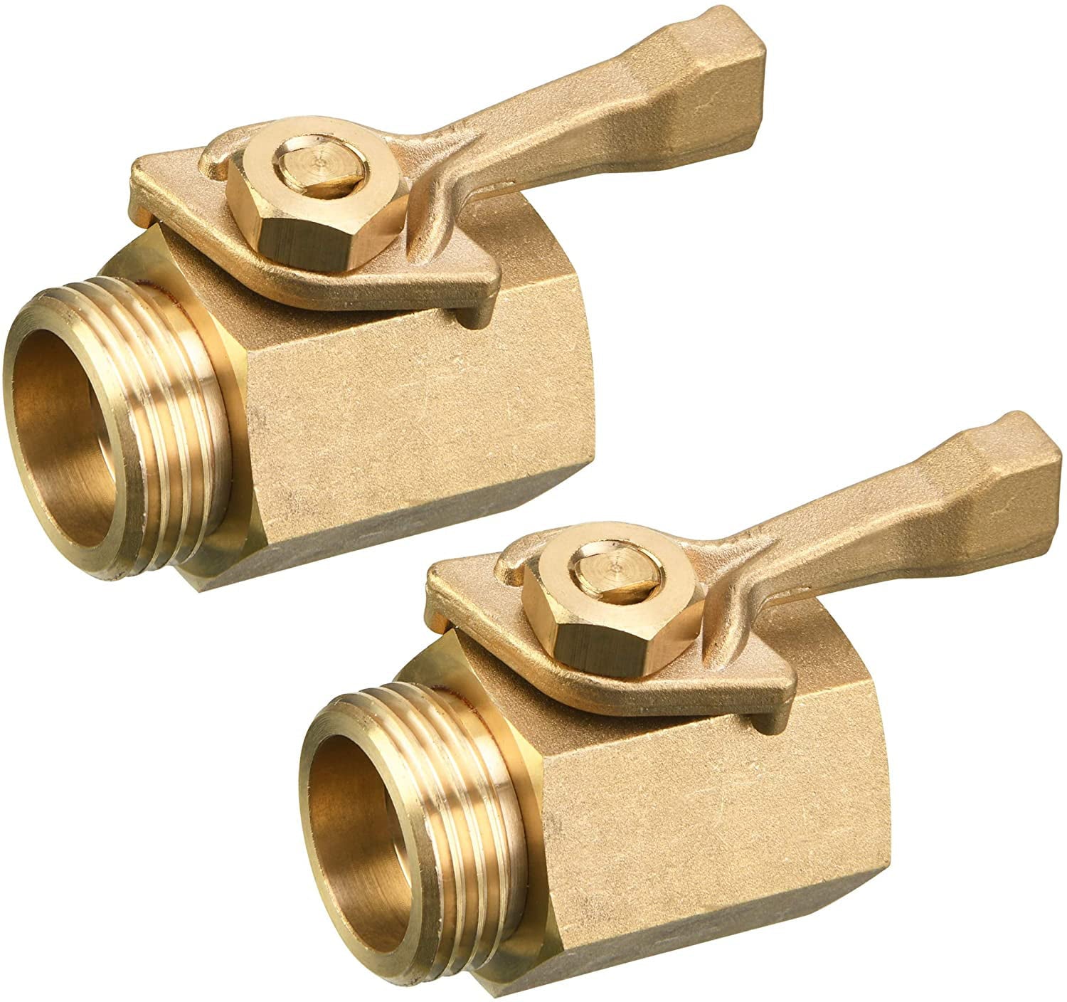 Heavy Duty Brass Garden Hose Shut Off Valve， 3/4 Inch