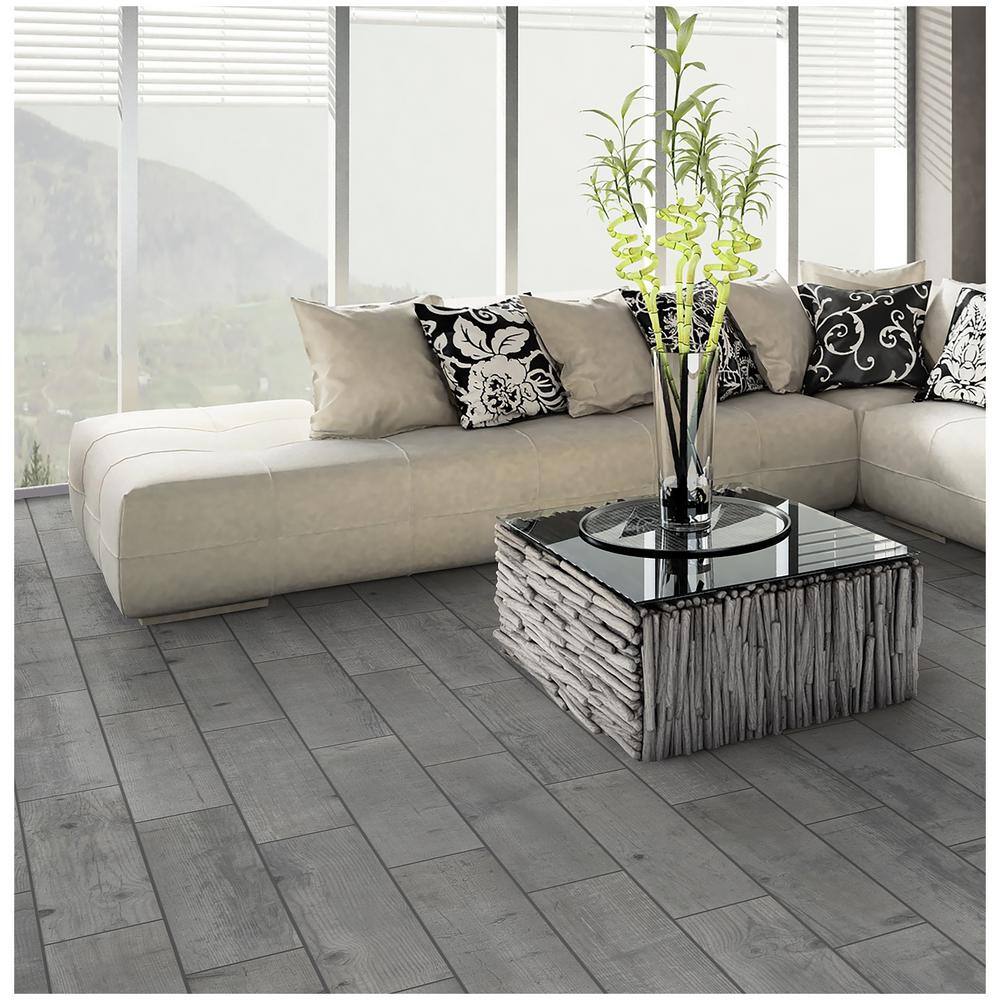 Florida Tile Home Collection Timber Grey 6 in. x 24 in. Porcelain Floor and Wall Tile (14 sq. ft.  case) CHDEDST106X24