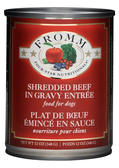 Fromm Four-Star Shredded Beef In Gravy Entree For Dogs;