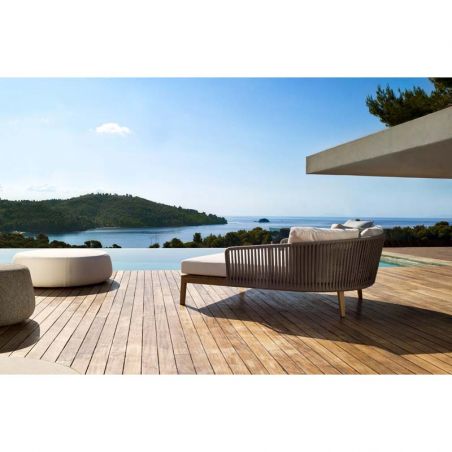 Bain de soleil 2 personnes TRIBU Mood - Daybed haut de gamme teck