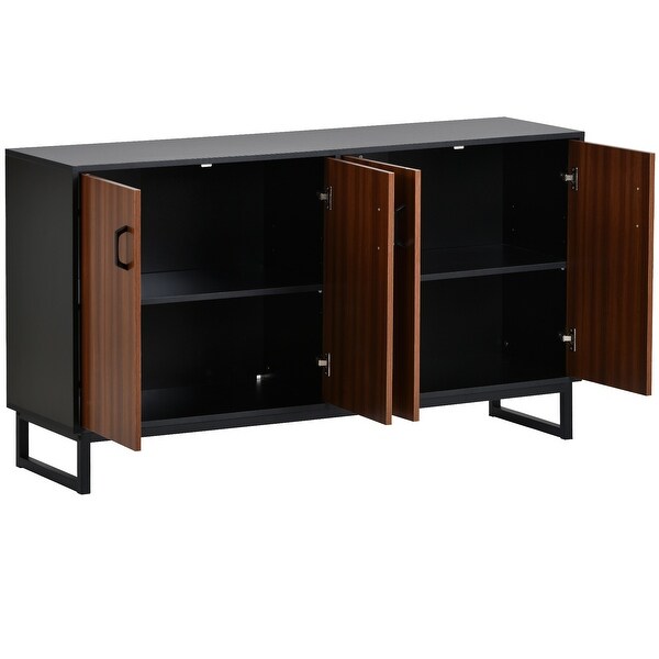 Large Storage Space Console Table with Adjustable Shelves