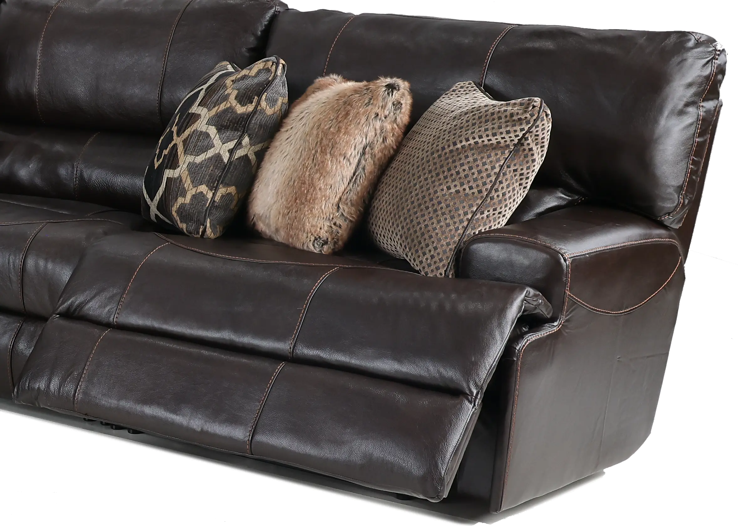 Chocolate Brown 6 Piece Reclining Sectional