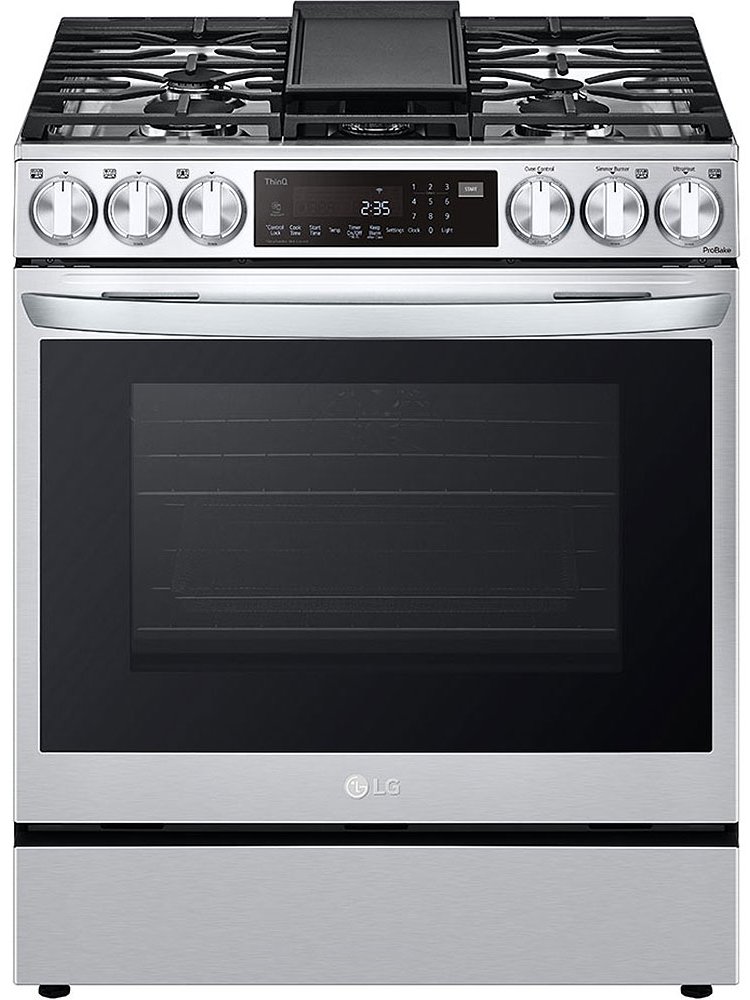 LG 6.3 Cu. Ft. PrintProof Stainless Steel Smart Wi-Fi Enabled ProBake Convection InstaView Gas Slide-In Range With Air Fry