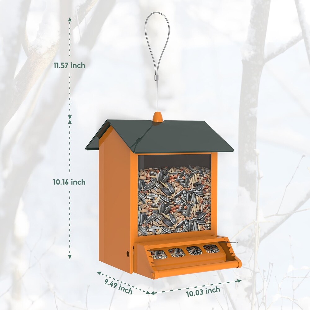 Squirrel proof outdoor wild bird feeder