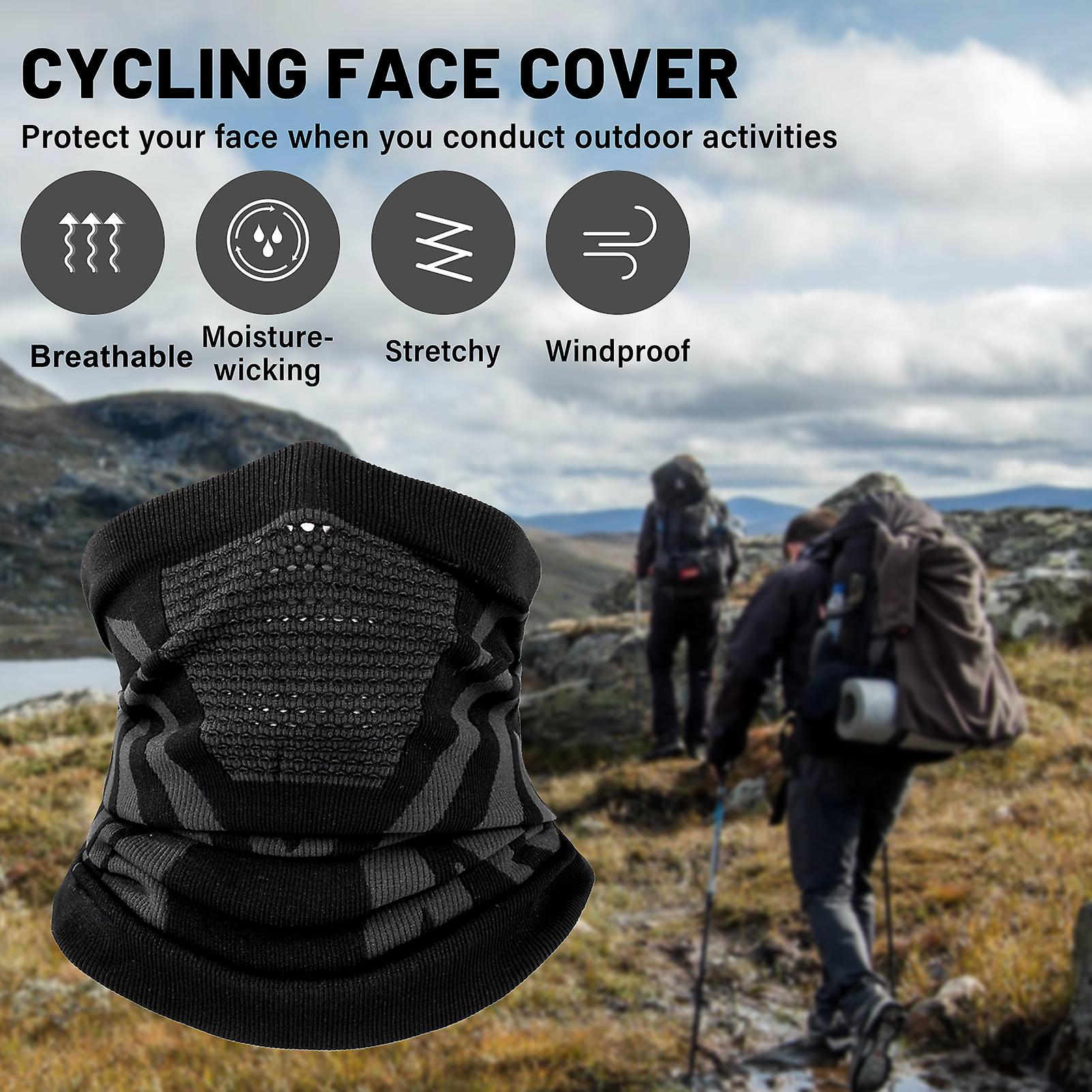 Cycling Face Cover Neck Gaiter Breathable Stretchable Moisture-wicking Warm Windproof Sun Block Hiking Climbing Running No.301409