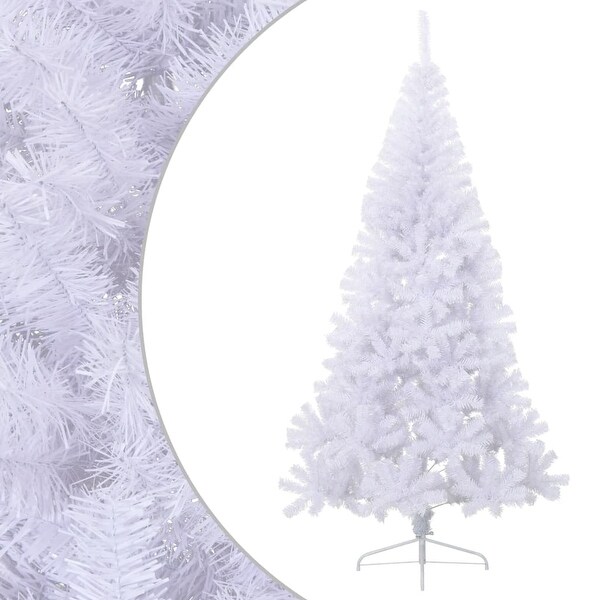 vidaXL Christmas Tree Decoration Artificial HalfCircle Tree with Stand PVC