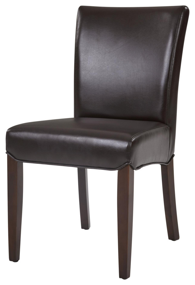 Alphie Bonded Leather Chair  Coffee Bean (Set Of 2)   Transitional   Dining Chairs   by Virgil Stanis Design  Houzz