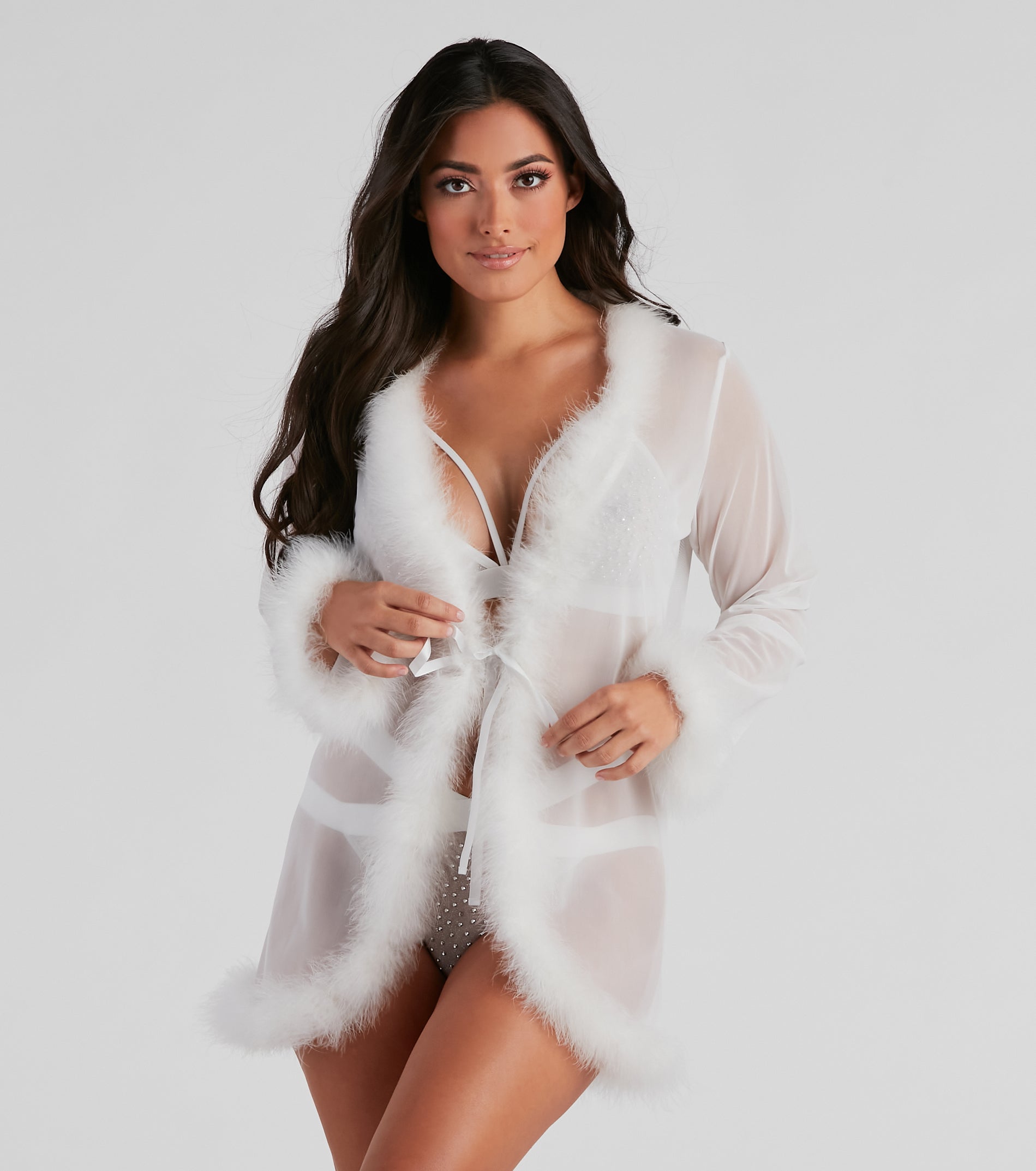 Forever Love Marabou Trim Robe