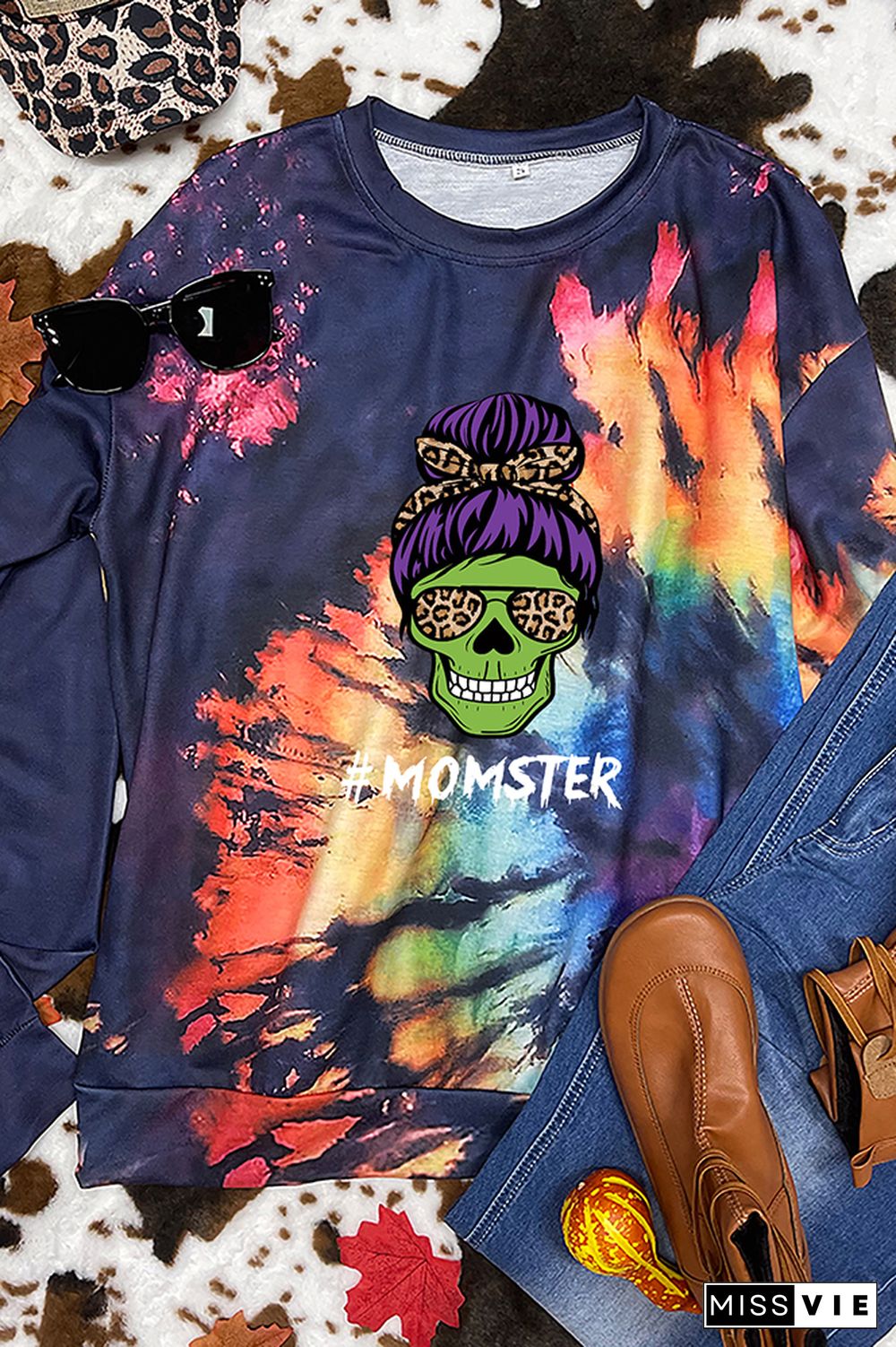 Halloween Momster skull Sweatshirt Women Wholesale