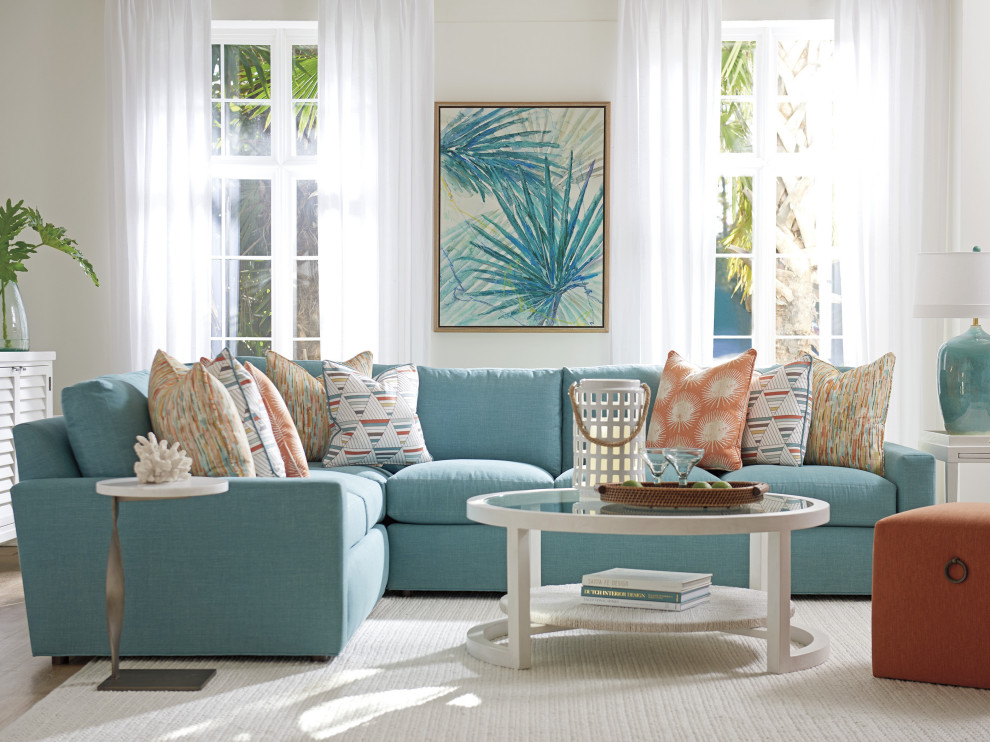 Pompano Round Cocktail Table   Beach Style   Coffee Tables   by Lexington Home Brands  Houzz