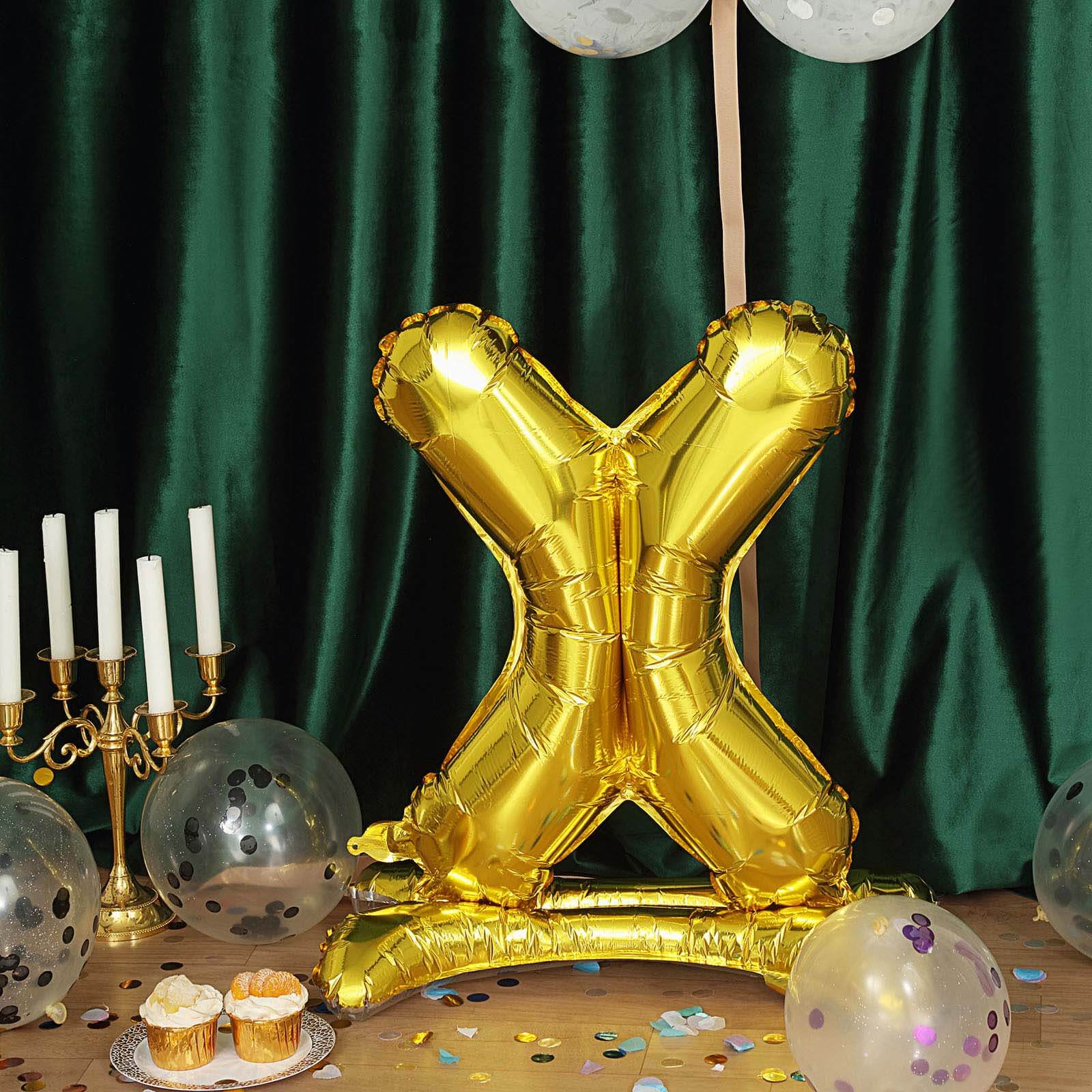 Gold Self Standing Helium/Air Mylar Foil Letter and Number Balloons 27