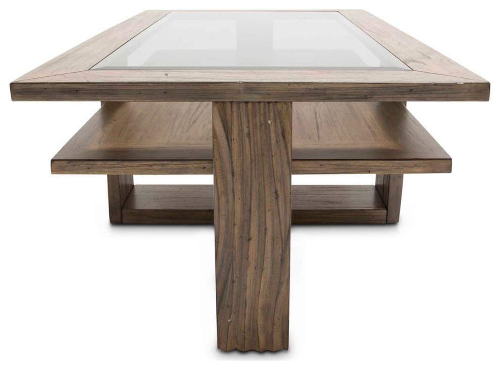 Aico Amini Del Mar Sound 2PC Rect Cocktail  ampEnd Tbl Set Reclaimed Barn   Transitional   Coffee Table Sets   by AMOC  Houzz