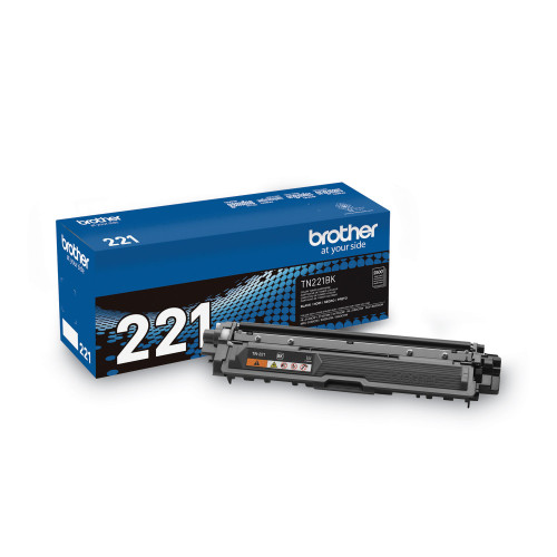 Brother TN221BK Toner， 2，500 Page-Yield， Black