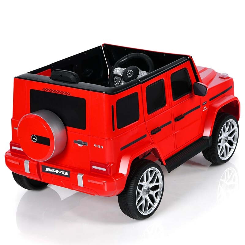 Licensed Mercedes-Benz G63 Kids Ride On Car, 12V Battery Powered Electric Toy Car with Spring Suspension